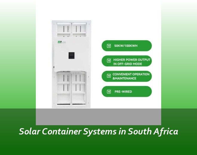 Solar Container Systems in South Africa